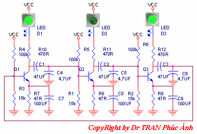 Mạch dao động 3 Phase Vi phân bằng Transistor
